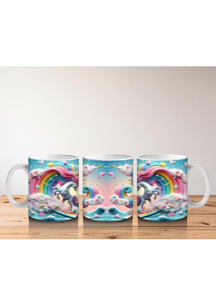 Çocuklara Sütü Sevdiren Gökkuşağı Dalga Şöleni Kupa Bardak fırsatları