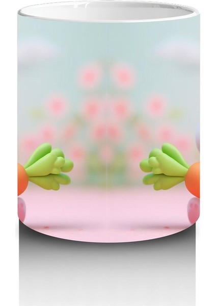 Çocuklara Sütü Sevdiren Havuçlu Neşeli Tavşan Kupa Bardak fiyatları