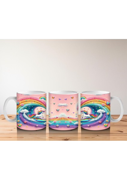 Çocuklara Sütü Sevdiren Sörfçü Gökkuşağı Unicorn Kupa Bardak fırsatları