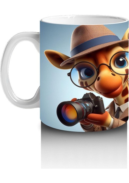 Çocuklara Sütü Sevdiren Dedektif Zürafa Kupa Bardak