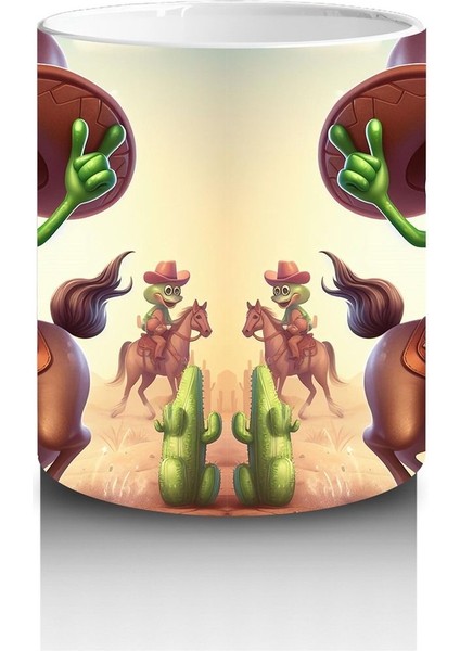 Çocuklara Sütü Sevdiren Atlı Kovboy Kurbağa Kupa Bardak fiyatları