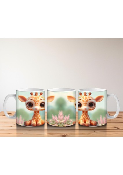 Çocuklara Sütü Sevdiren Zarif Zürafa Yavrusu Kupa Bardak fırsatları