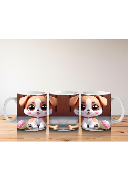 Çocuklara Sütü Sevdiren Neşeli Yavru Köpek Kupa Bardak fırsatları