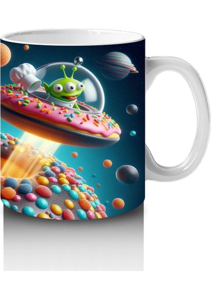 Çocuklara Sütü Sevdiren Şeker Gezegeni Uzaylı Kupa Bardak modelleri