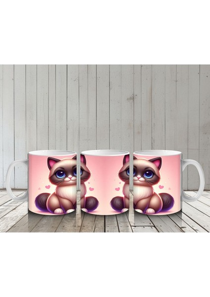 Çocuklara Sütü Sevdiren Safir Gözlü Kedi Kupa Bardak indirimleri