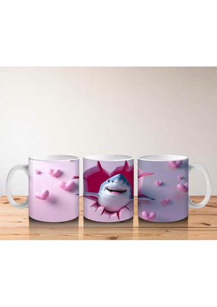 Çocuklara Sütü Sevdiren Kalp Yağmurlu Köpekbalığı Kupa Bardak fırsatları