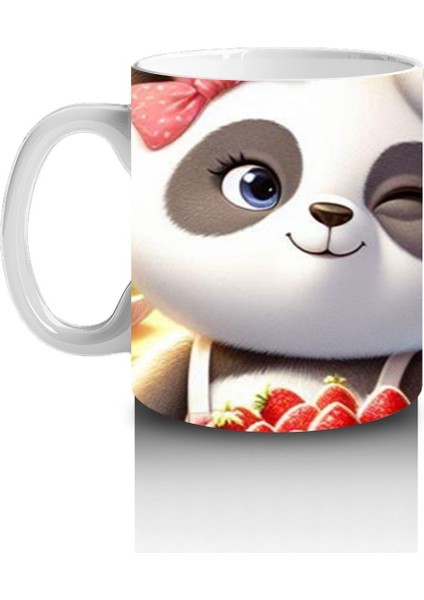 Çocuklara Sütü Sevdiren Pasta Yapan Panda Kupa Bardak