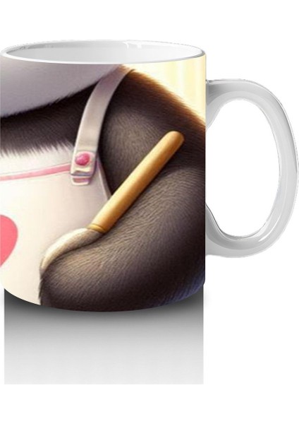 Çocuklara Sütü Sevdiren Pasta Yapan Panda Kupa Bardak modelleri