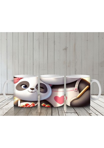 Çocuklara Sütü Sevdiren Pasta Yapan Panda Kupa Bardak indirimleri