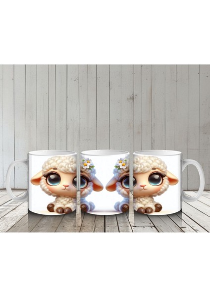 Çocuklara Sütü Sevdiren Çiçek Taclı Kuzu Kupa Bardak indirimleri