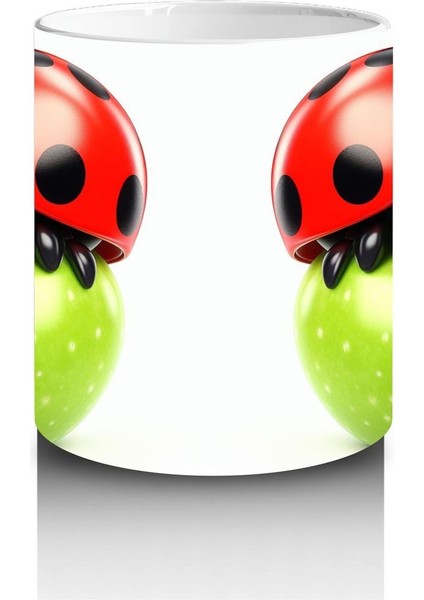 Çocuklara Sütü Sevdiren Gözlüklü Uğur Böceği ve Elma Desenli Kupa Bardak fiyatları