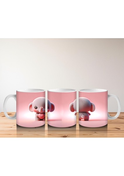 Çocuklara Sütü Sevdiren Kalp Tutan Minik Fil Kupa Bardak fırsatları