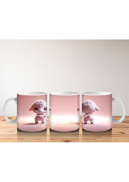 Çocuklara Sütü Sevdiren Duvarı Delip Bakan Neşeli Kuzu Kupa Bardak fırsatları