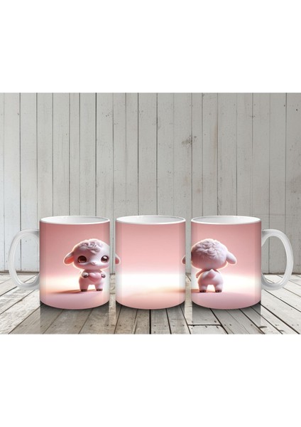 Çocuklara Sütü Sevdiren Duvarı Delip Bakan Neşeli Kuzu Kupa Bardak indirimleri