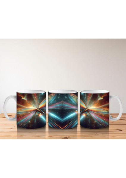 Çocuklara Sütü Sevdiren Işık Kanatlı Uzay Kelebeği Desenli Kupa Bardak fırsatları