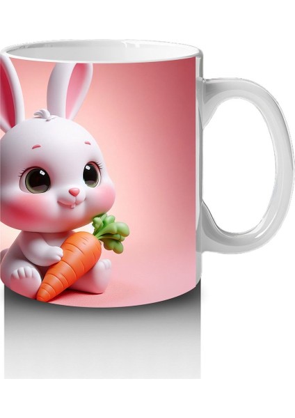 Çocuklara Sütü Sevdiren Havuçlu Mutlu Tavşan Kupa Bardak modelleri