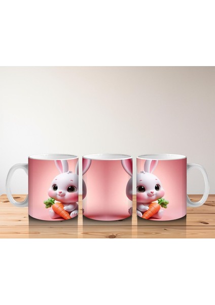 Çocuklara Sütü Sevdiren Havuçlu Mutlu Tavşan Kupa Bardak fırsatları