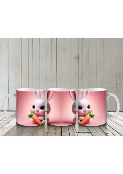 Çocuklara Sütü Sevdiren Havuçlu Mutlu Tavşan Kupa Bardak indirimleri