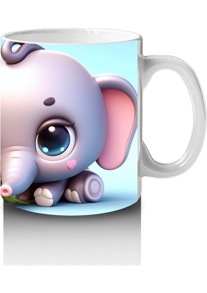 Çocuklara Sütü Sevdiren Şirin Fil Bebeği Kupa Bardak modelleri