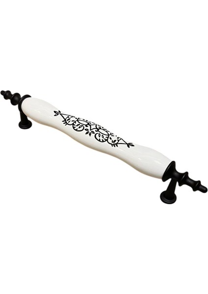 Porselen Kulp Siyah Taç Desenli 128MM(12.8CM) Ölçüsünde Ayakları Siyah Mobilya Kapak Çekmece Kulbu modelleri