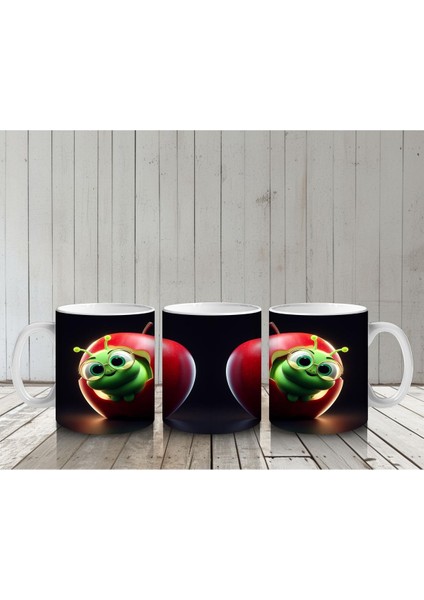 Çocuklara Sütü Sevdiren Neşeli Solucanlı Elma Kupa Bardak indirimleri