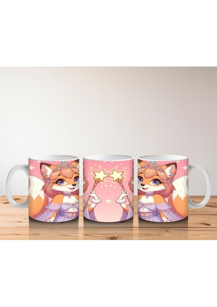 Çocuklara Sütü Sevdiren Sihirli Yıldız Asalı Tilki Prenses Desenli Kupa Bardak fırsatları