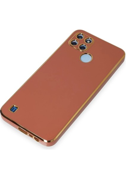 Realme C25Y Kılıf Volet Silikon - Kırmızı Arbkd fırsatları