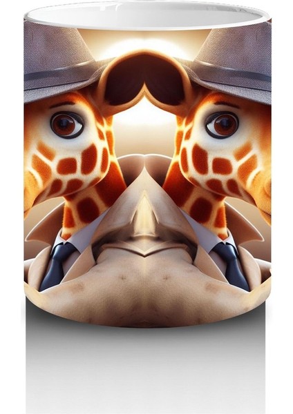 Çocuklara Sütü Sevdiren Fotoğrafçı Zürafa Desenli Kupa Bardak fiyatları