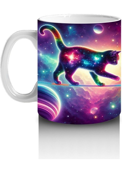 Çocuklara Sütü Sevdiren Galaktik Kediler Kupa Bardak