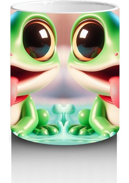 Çocuklara Sütü Sevdiren Neşeli Kurbağa Çifti Kupa Bardak fiyatları