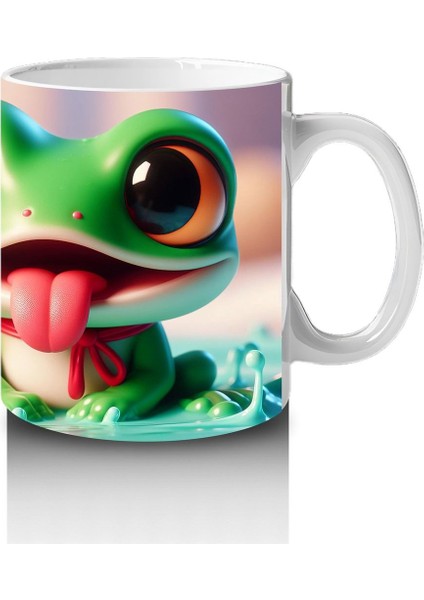 Çocuklara Sütü Sevdiren Neşeli Kurbağa Çifti Kupa Bardak modelleri