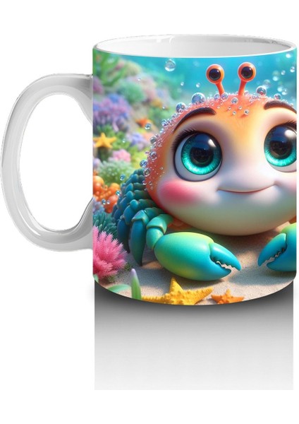 Çocuklara Sütü Sevdiren Neşeli Kurbağa Kupa Bardak