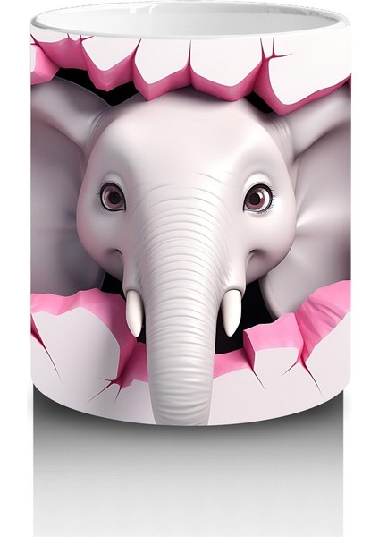 Çocuklara Sütü Sevdiren Duvarı Delip Bakan Fil Kupa Bardak fiyatları