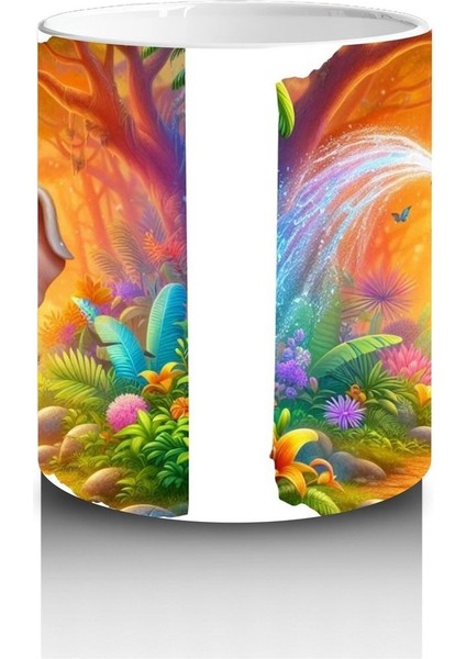 Çocuklara Sütü Sevdiren Orman Ortasında Su Fışkırtan Sevimli Fil Desenli Kupa Bardak fiyatları