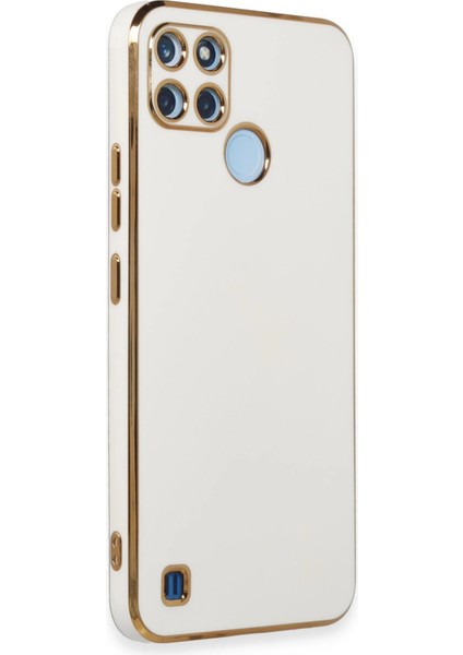 Realme C25Y Kılıf Volet Silikon - Beyaz Arbkd fiyatları