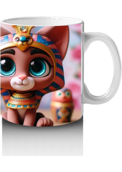 Çocuklara Sütü Sevdiren Mısır Prenses Kedisi Kupa Bardak modelleri