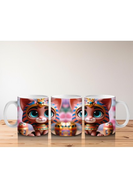 Çocuklara Sütü Sevdiren Mısır Prenses Kedisi Kupa Bardak fırsatları