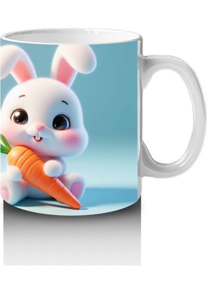 Çocuklara Sütü Sevdiren Havuçlu Mutlu Tavşan Kupa Bardak modelleri