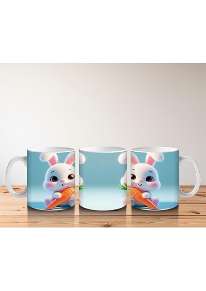 Çocuklara Sütü Sevdiren Havuçlu Mutlu Tavşan Kupa Bardak fırsatları