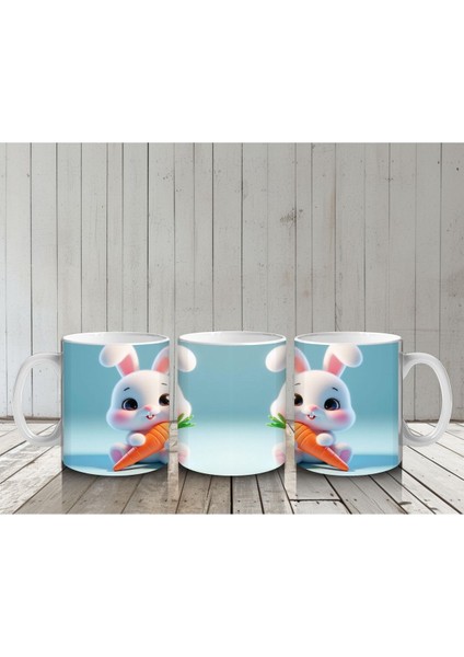 Çocuklara Sütü Sevdiren Havuçlu Mutlu Tavşan Kupa Bardak indirimleri