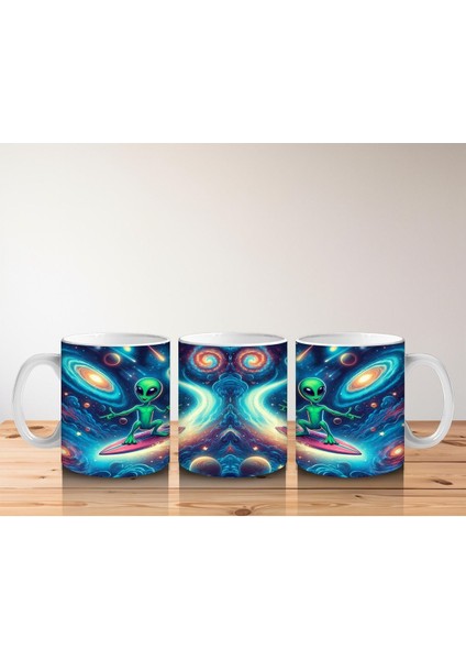 Çocuklara Sütü Sevdiren Sörf Yapan Uzaylı Kupa Bardak fırsatları