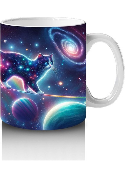 Çocuklara Sütü Sevdiren Kozmik Galaksi Kedileri Kupa Bardak modelleri