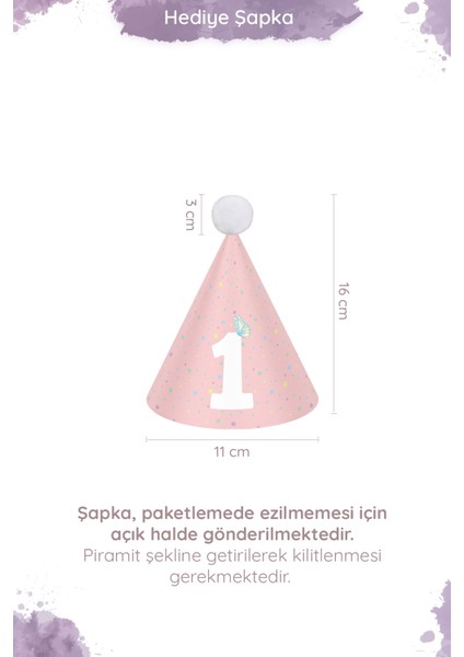 Makaron Temalı 1 Yaş Minimal Doğum Günü Parti Seti (Kelebek Banner Unicorn Doğum Günü Konsepti) fırsatları