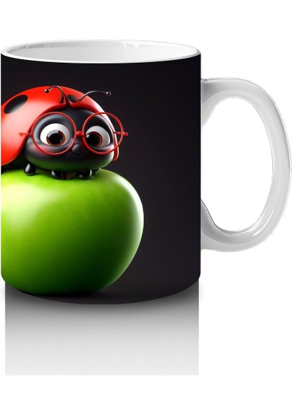 Çocuklara Sütü Sevdiren Uğur Böceği Elma Kupa Bardak modelleri