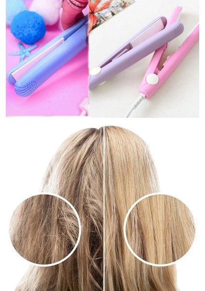 Hızlı Isınan Mini Seyahat Saç Düzleştirici, Güvenli ve Dayanıklı Beyaz Renk modelleri