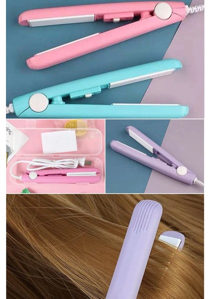 Hızlı Isınan Mini Seyahat Saç Düzleştirici, Güvenli ve Dayanıklı Beyaz Renk