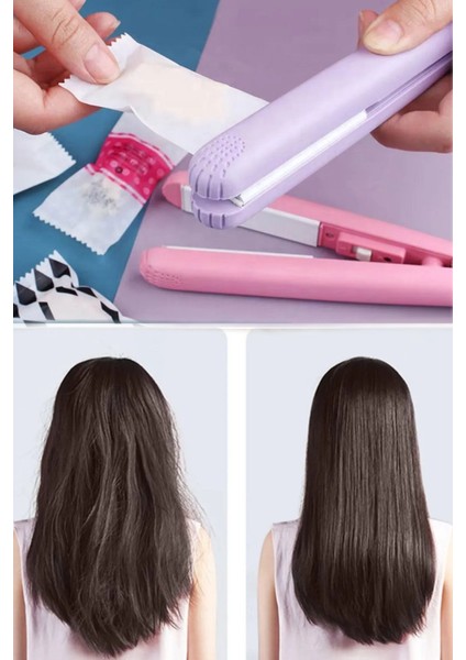 Hızlı Isınan Mini Seyahat Saç Düzleştirici, Güvenli ve Dayanıklı Beyaz Renk