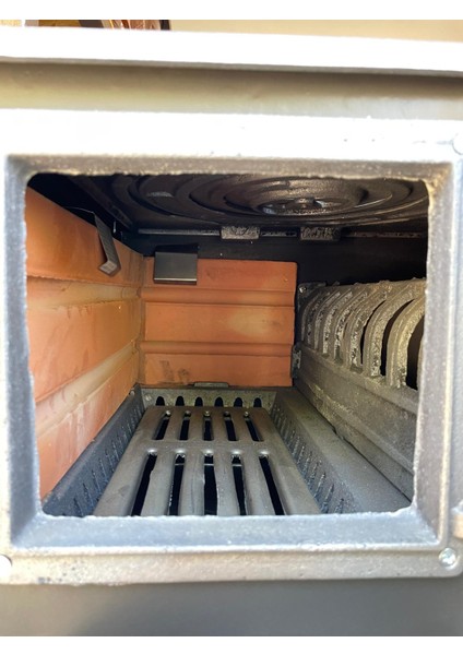 Gülşen Fırınlı Tuğlalı Kuzine Soba Mat Siyah Camlı fırsatları