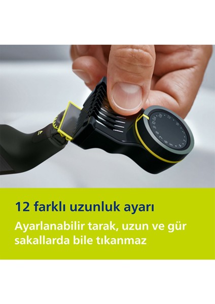 Yüz ve Vücut Şekillendirici 12 Ayar Islak ve Kuru Tıraş Şık Siyah Model