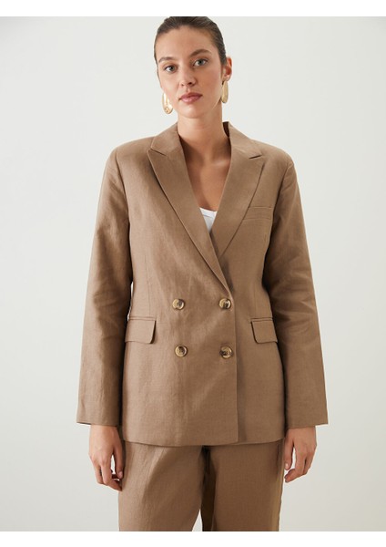 Yeni Sezon Keten Kadin Blazer Ceket - S5P707Z8